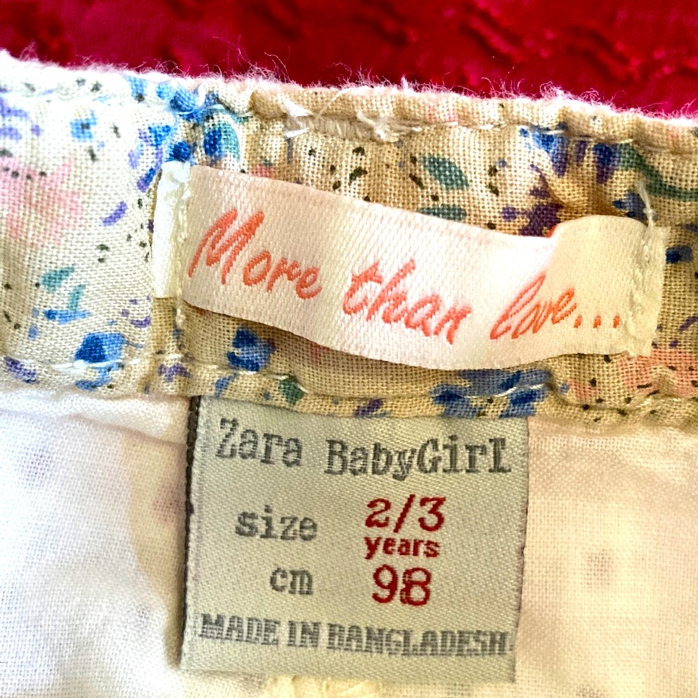 NWT ZARA BABY GIRL CREAM LACE PANTS